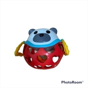 Nuby Bear Rattle Handles Shake Toy Ball Baby Chew Teething